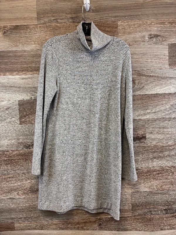 Huge Savings Dress Sweater By Loft In Grey & White, Size: M