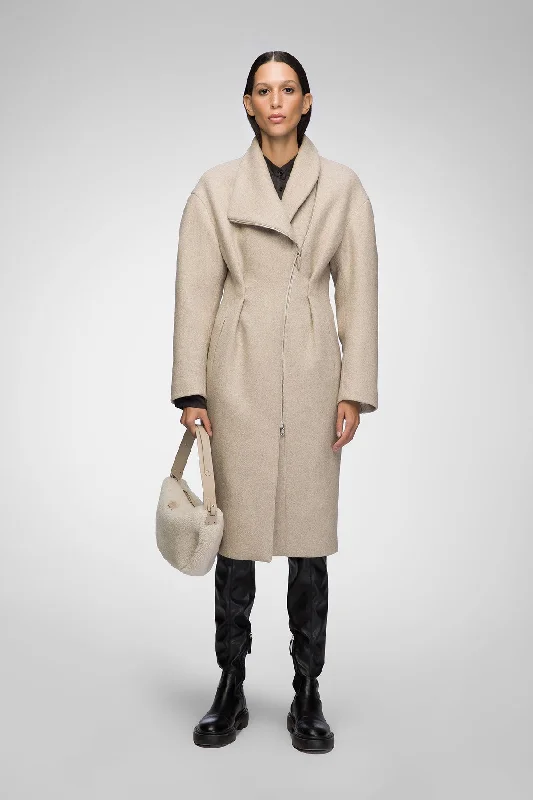 stylish peacoatMatilde - Latte Wool Coat