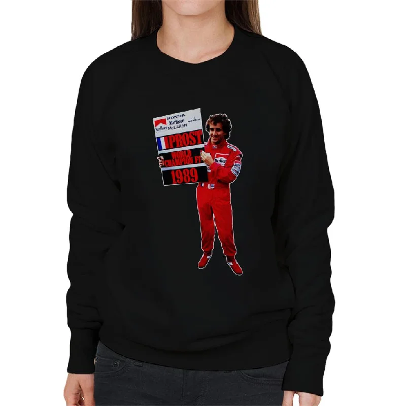 trendy gym wear hoodieMotorsport Images Alain Prost Formula One World Championship 1989 Women's Sweatshirt