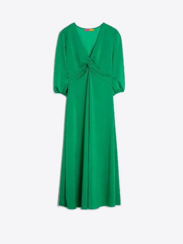 A-line dressVilagallo Carolina Green Satin Dress