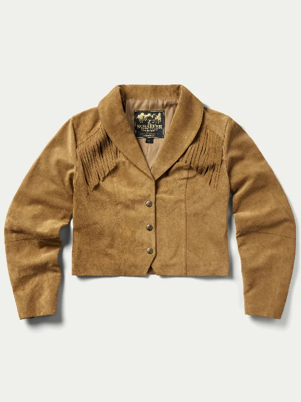 Hurry In Women's Suede Fringe Jacket
