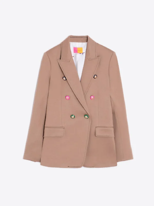 Midnight Madness Ingrid Stretch Jacket In Camel