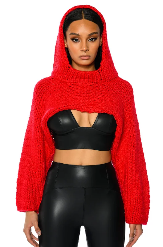 Final Clearance WILLA CROPPED HOODED SWEATER