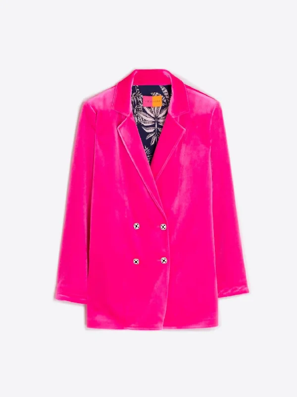 Low Prices Marcella Velvet Blazer In Pink
