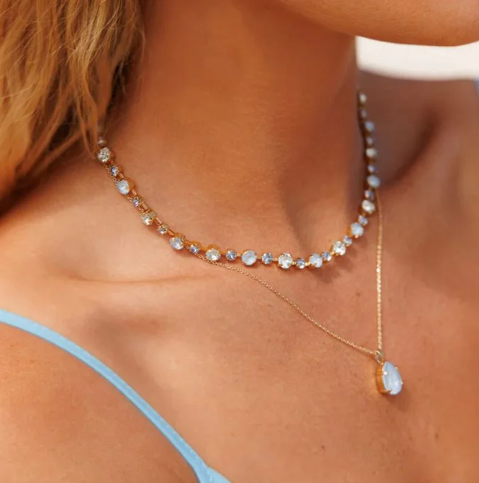 Deal Dash Caroline Svedbom Calanthe Necklace Sky Combo