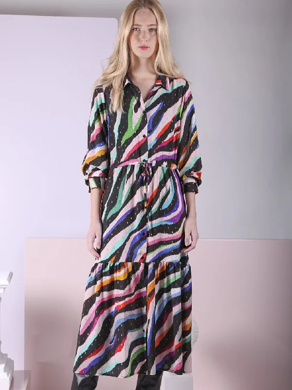 Deal Mania Vilagallo Zebra Dress
