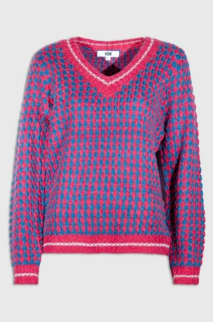 Stock Clearance Md'M Textured V Neck Sweater