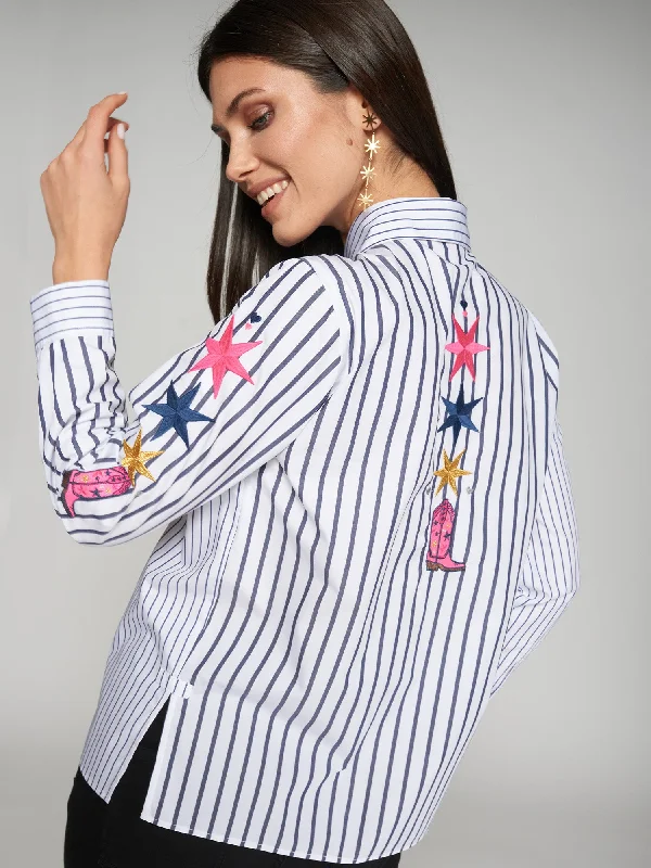 Exclusive Deal Vilagallo Nadine Raya Navy Shirt
