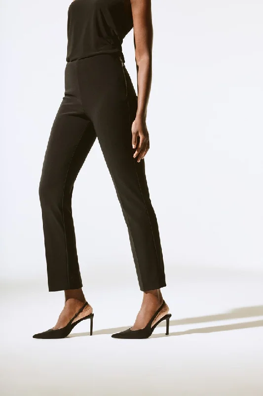 Final Clearance Joseph Ribkoff Black Silky Knit Straight Pull-On Pants