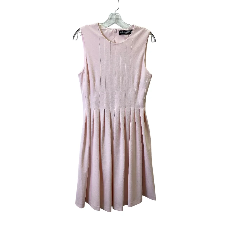 Super Bargain Dress Designer By Karl Lagerfeld In Pink, Size:M