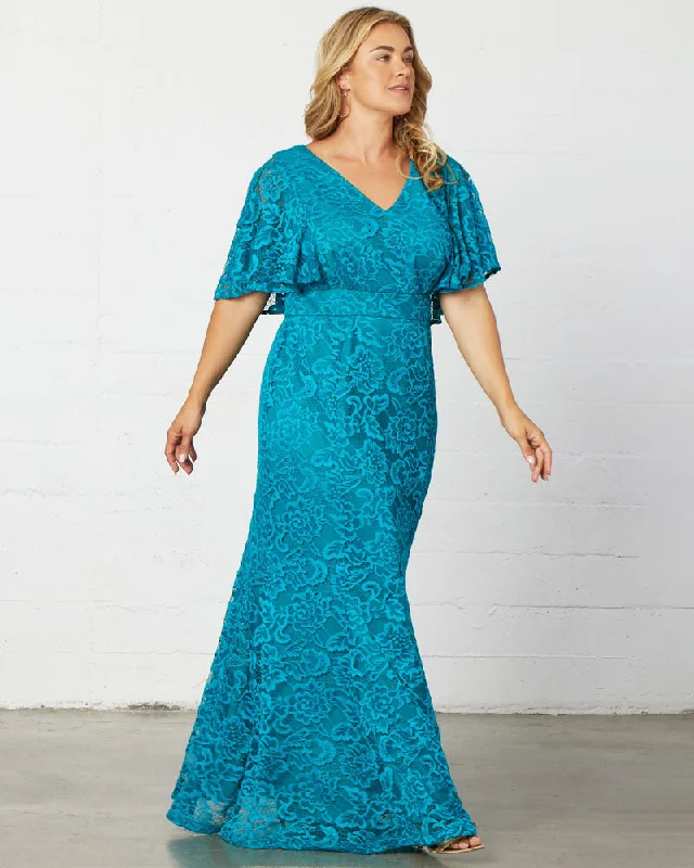 v-neck dressDuchess Lace Evening Gown - Sale!