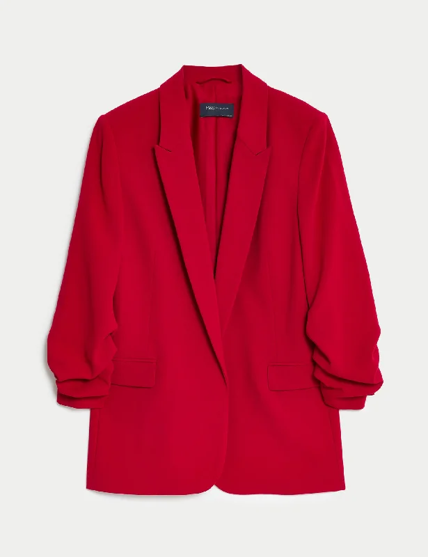 Limited Time Ruched Sleeve Blazer