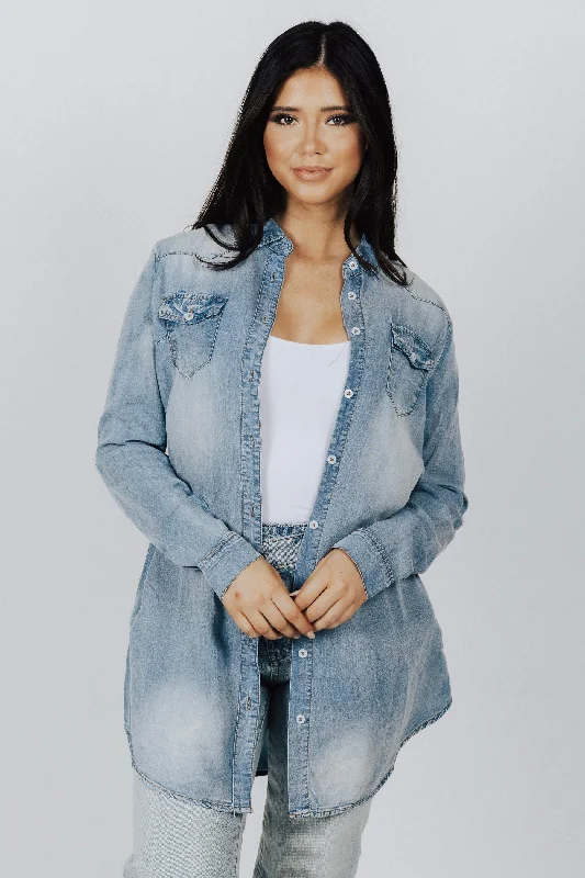 sophisticated dressGeorgina Denim Shirt Dress