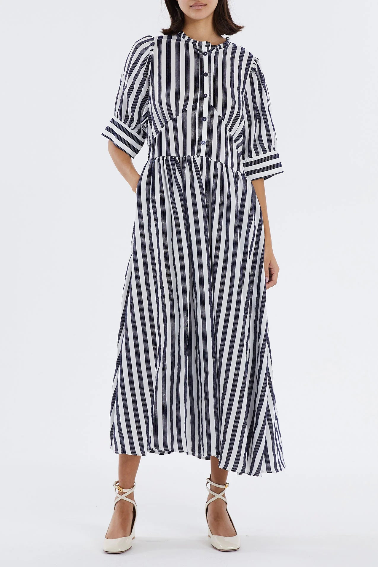 Buy Now Lollys Laundry  Boston Navy And White Dress