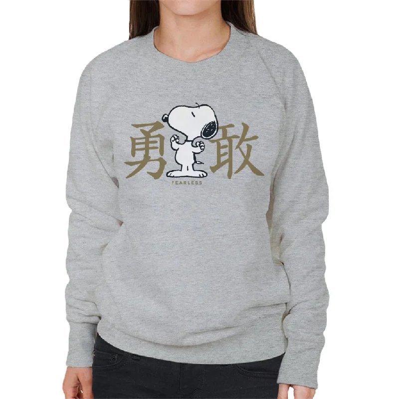 warm athletic hoodiePeanuts Snoopy Fearless Women's Sweatshirt