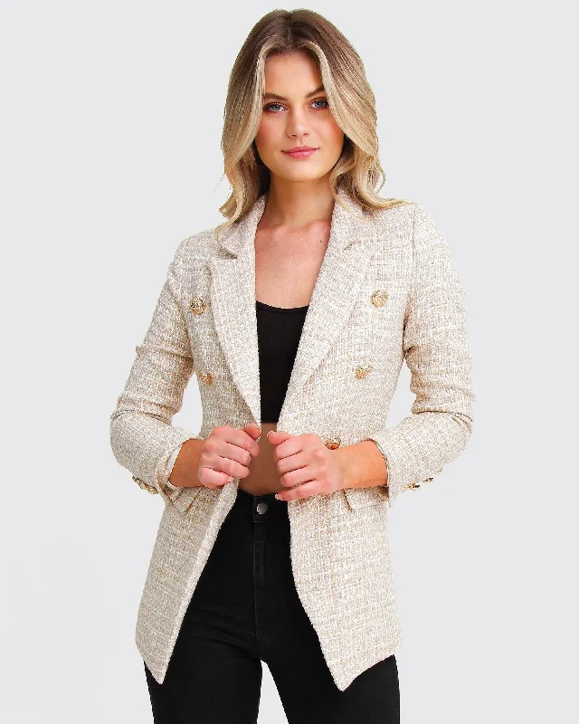 New Markdowns Princess Polina Textured Weave Blazer