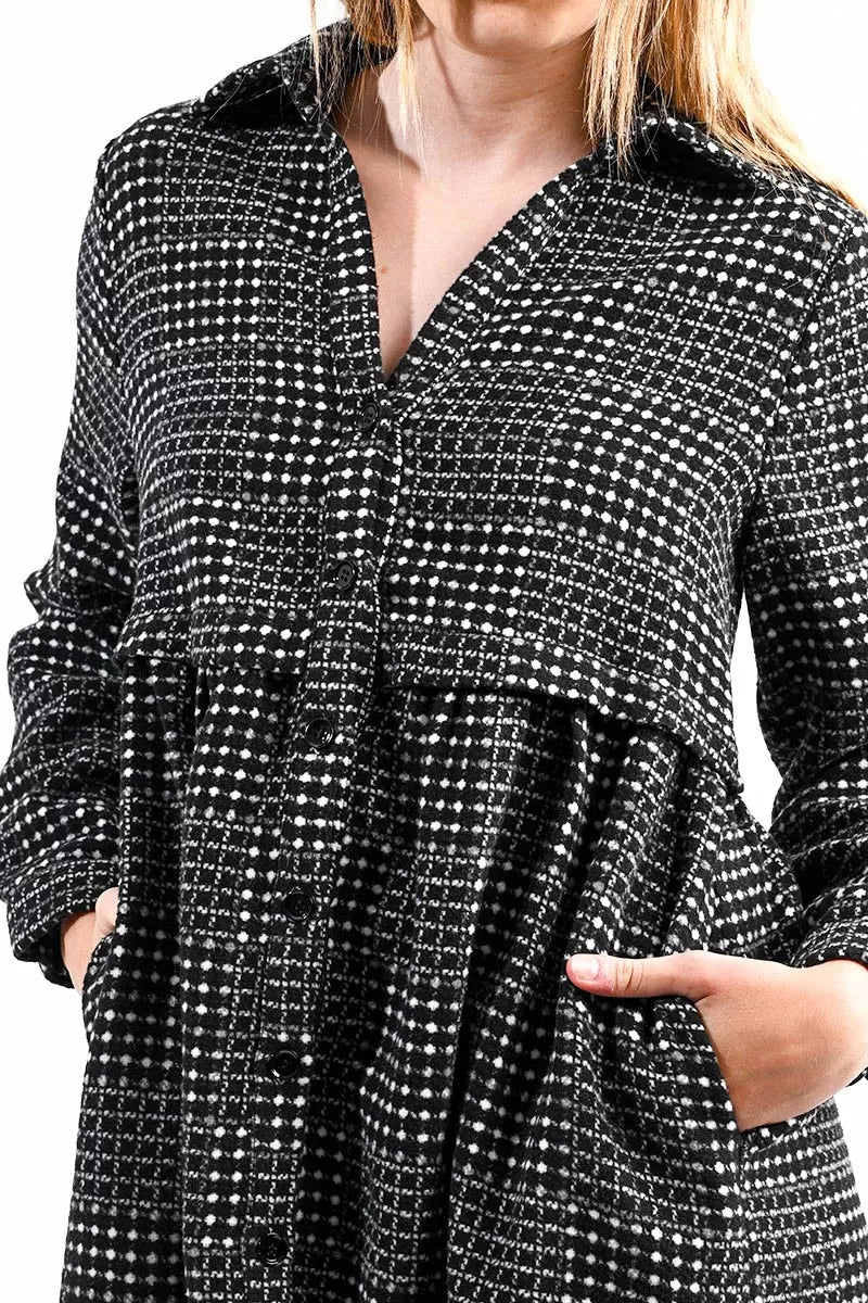 Buy More, Save More Lili Sidonio Checkered Shirt Dress