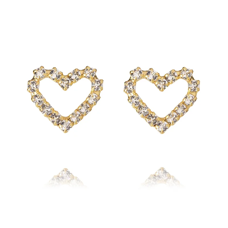 Buy More, Save More Caroline Svedbom Valentines Sweetheart Earring Gold Crystal