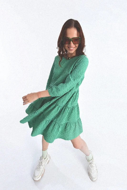 TIME-Limited Offer Molly Bracken Green Embossed Dress