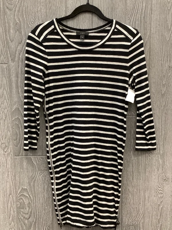 off-the-shoulder dressDress Casual Midi By J. Crew In Striped Pattern, Size: Xs