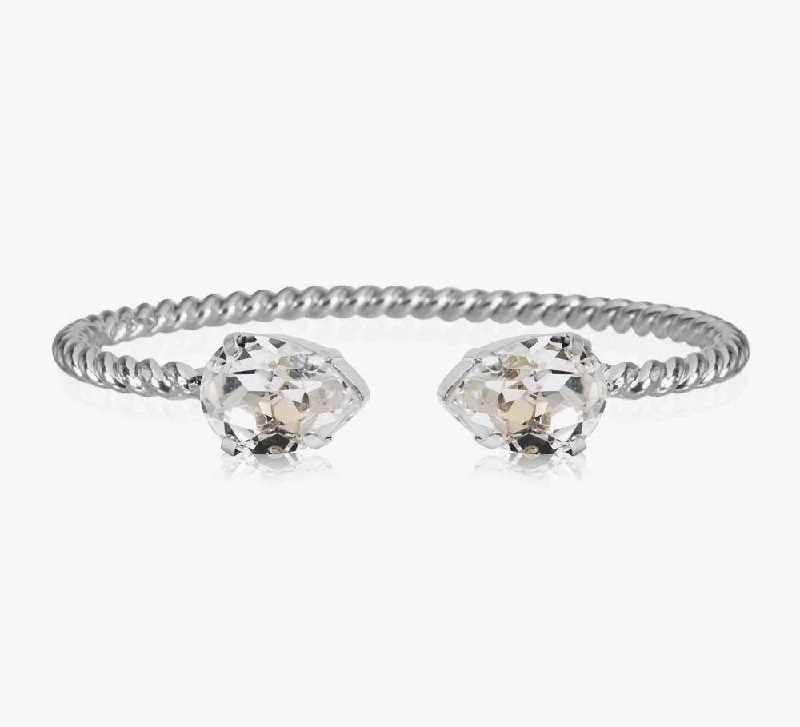 Weekend Deal Caroline Svedbom Mini Drop Bracelet Rhodium Crystal