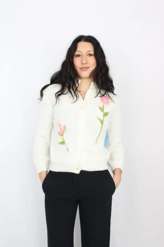 Special Price Bulky by Empire - Vintage Flower Knit Cardigan