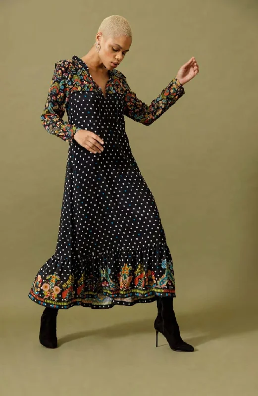 Take Advantage Emily Lovelock Marsha Crepe Black Dress