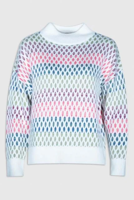 Super Bargain Md'M Geometric Textured Sweater