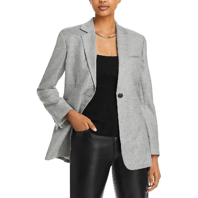 Amazing Deals Womens Shoulder Pads Long Sleeve One-Button Blazer