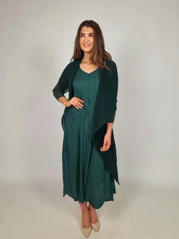 Sale Event Alquema Blue Green Long Estrella Dress And Collare Old Coat