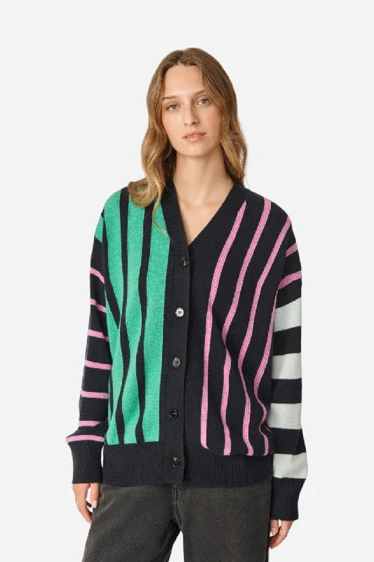 classic jacketOncept Whitney Cardigan Indigo Stripe