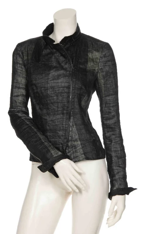 Price Rollback Jacket Linen In Anthrazi