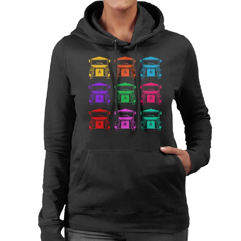 Citroën Vintage Type H Van Colour Pattern Women's Hooded Sweatshirt