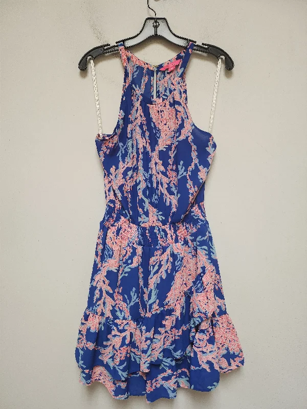 Special Discount Dress Designer By Lilly Pulitzer In Blue & Pink, Size: 14