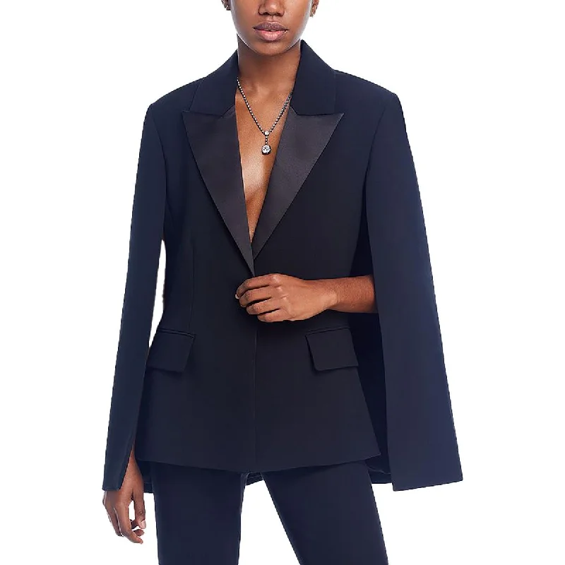 Limited Time Womens Drapey Cape Sleeve One-Button Blazer