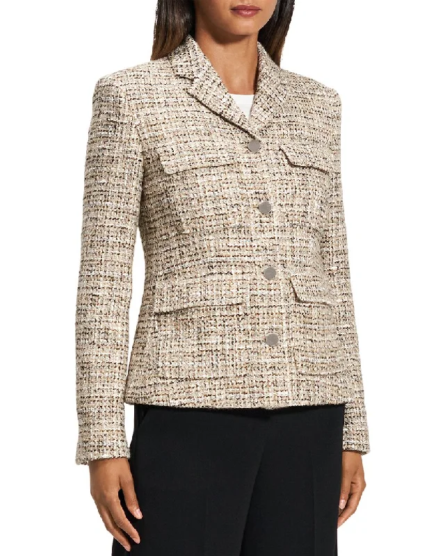 Savings Event Theory Mix Tweed Military Jacket