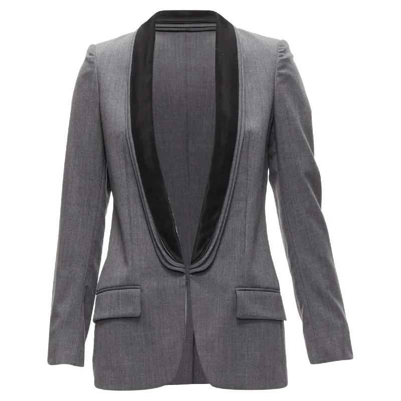 Crazy Savings Stella McCartney wool triple layer shawl pocketed fitted blazer