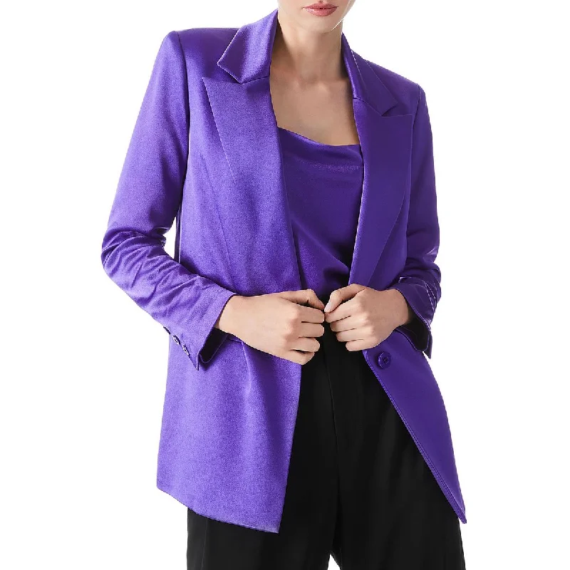 Lowest Price Womens Satin Office One-Button Blazer