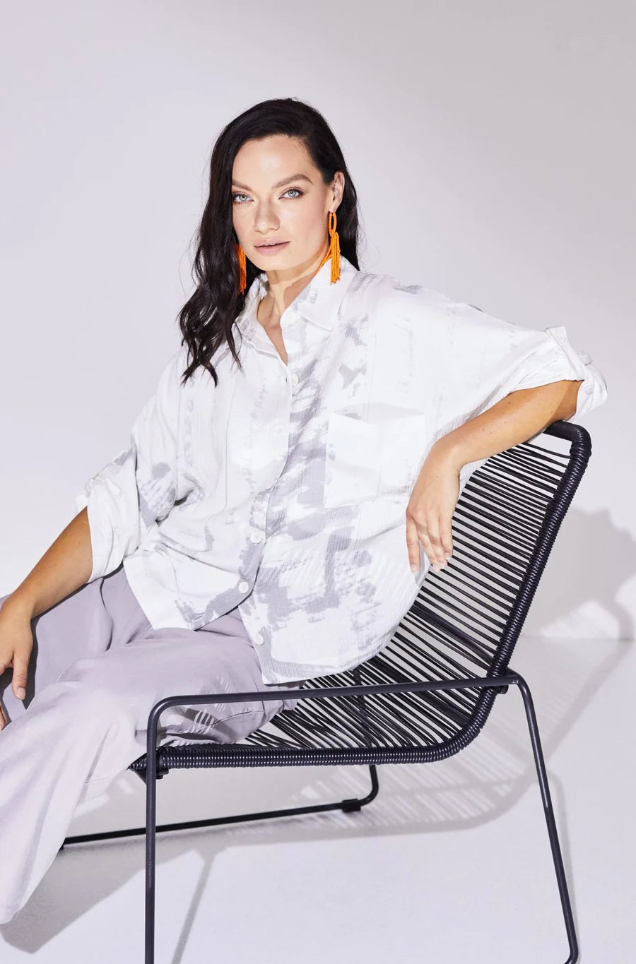 Crazy Deals Naya White/Mink Blouse