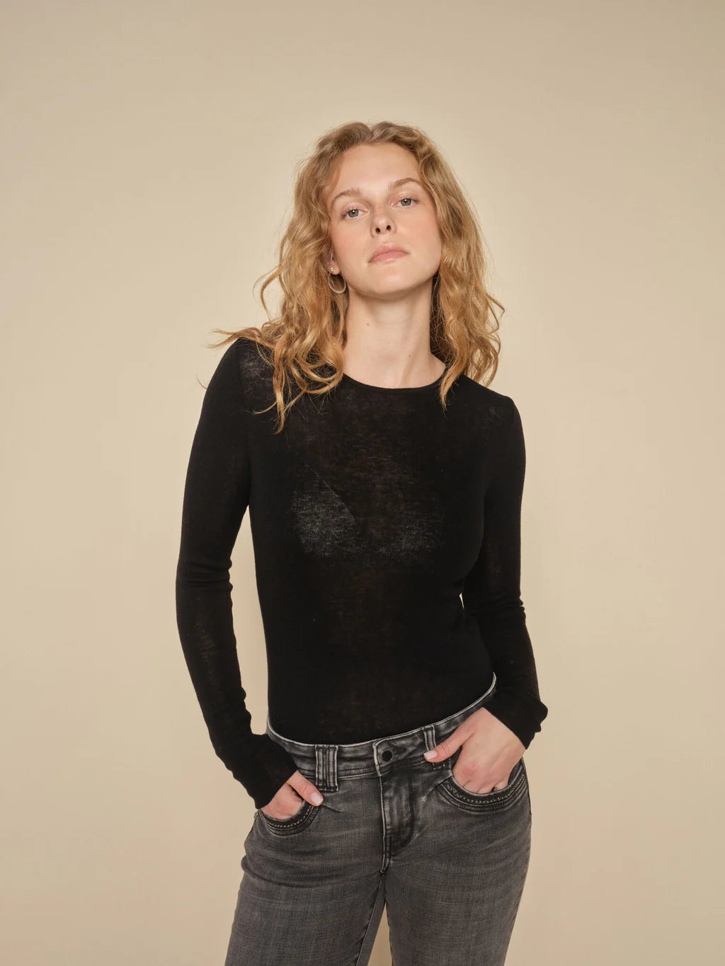Fantastic Deals Mos Mosh Black Bouch O-neck Knit