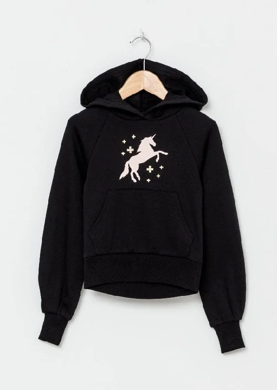 Mega Sale Stella + Gemma | Kids Hanna Hoodie Unicorn Sparkle | Black