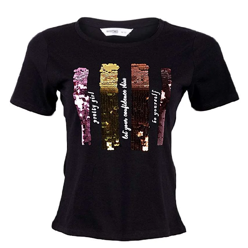 activewear hoodieREDTAG Blingy Graphic T-Shirt for Women