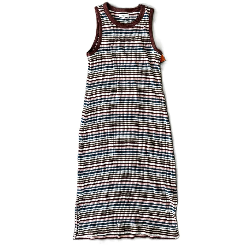 trendy dressDress Casual Midi By Madewell In Striped Pattern, Size: S