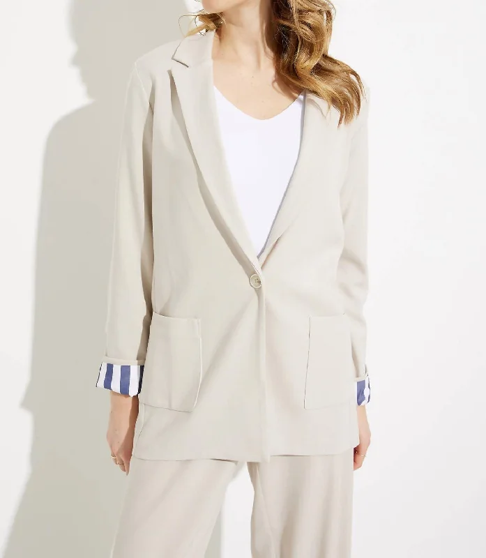 Massive Deals Cuffed Blazer In Moonstone