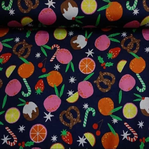 pleated maxi dressChristmas Cotton - Figgy Pudding Print Made to Order (Size 14-40)