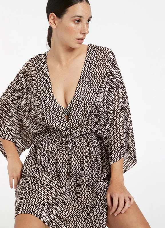 Epic Deals Ipanema Gather Front Kaftan - Chocolate