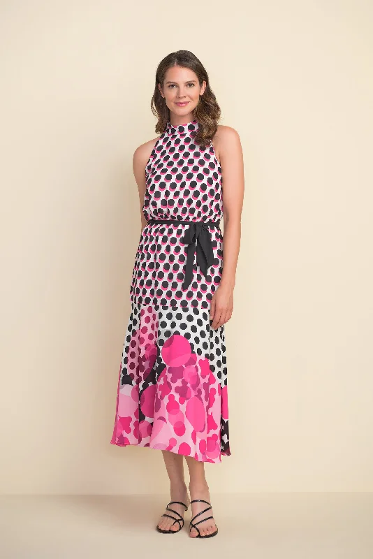 Massive Deals Joseph Ribkoff Halter-Neck Print Dress