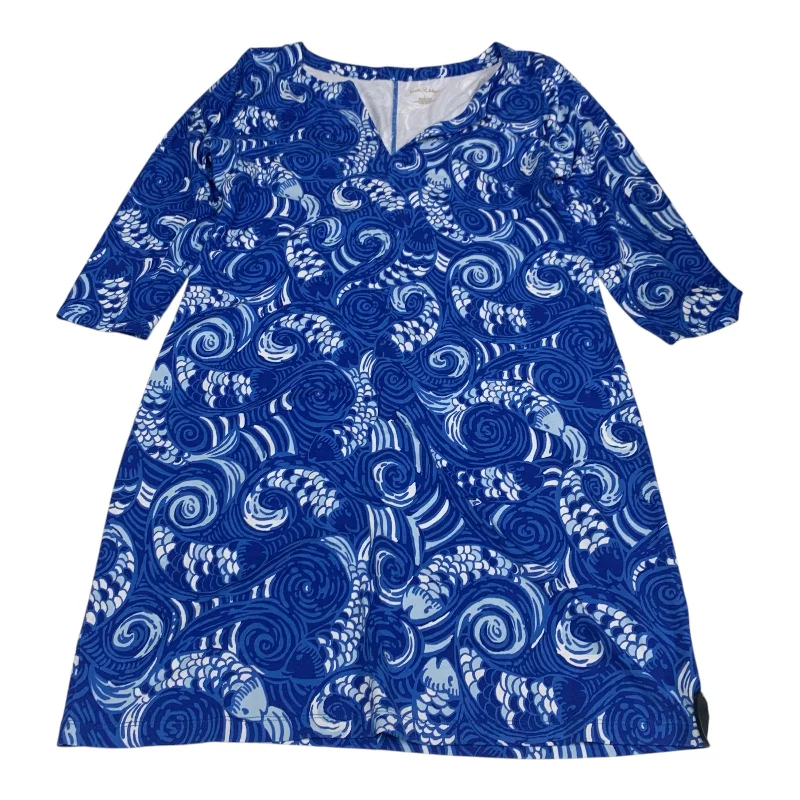 fitted cocktail dressDress Designer By Lilly Pulitzer In Blue, Size: L