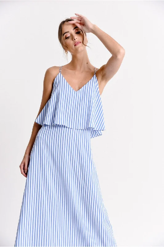 Members Only Molly Bracken Striped Dress With Double Straps