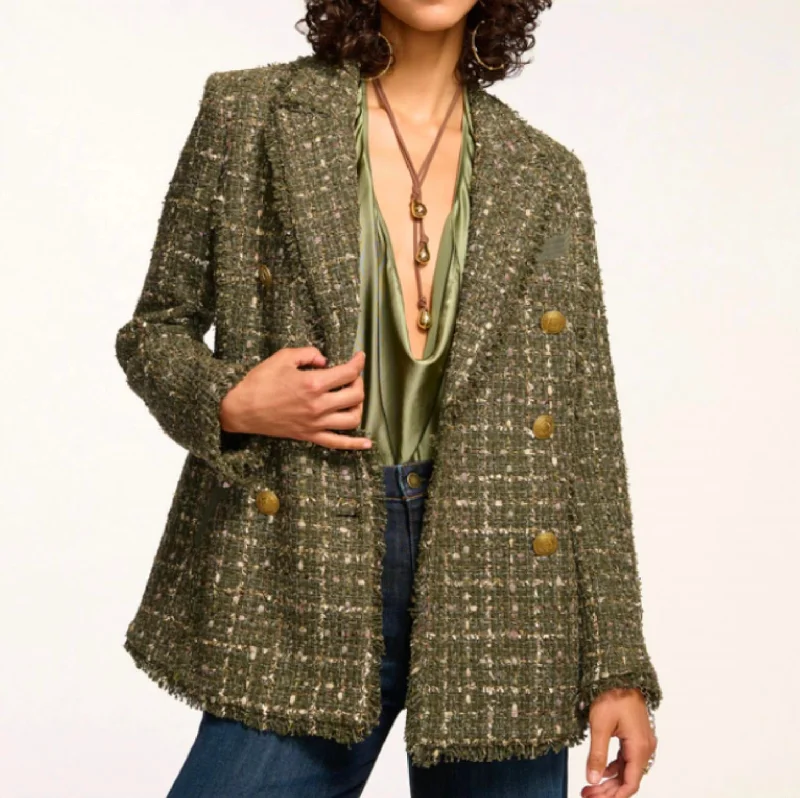 Special Price Marsha Blazer In Sage Tweed